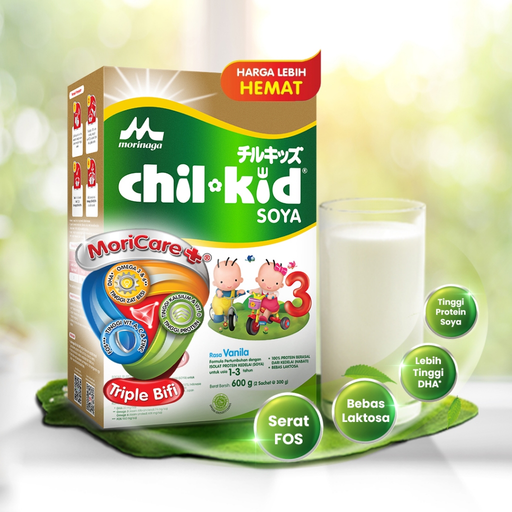 MORINAGA CHILKID SOYA TAHAP 3 VANILA MADU SUSU ANAK UMUR 1 - 3 TAHUN