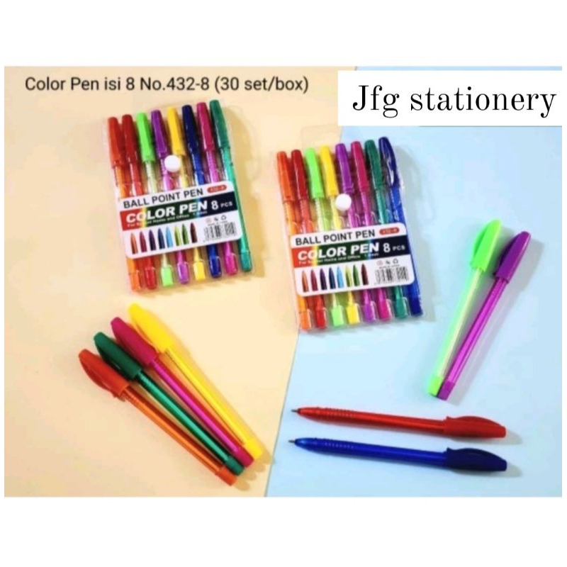

Color Pen / Pulpen 8 Warna 432-8