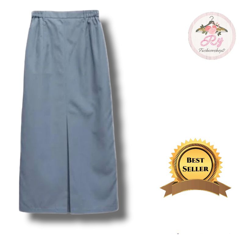 Rok Panjang Span SMA Abu - Seragam Sekolah SMA - Rok SMA - Rok Abu Panjang - Rok Span Abu