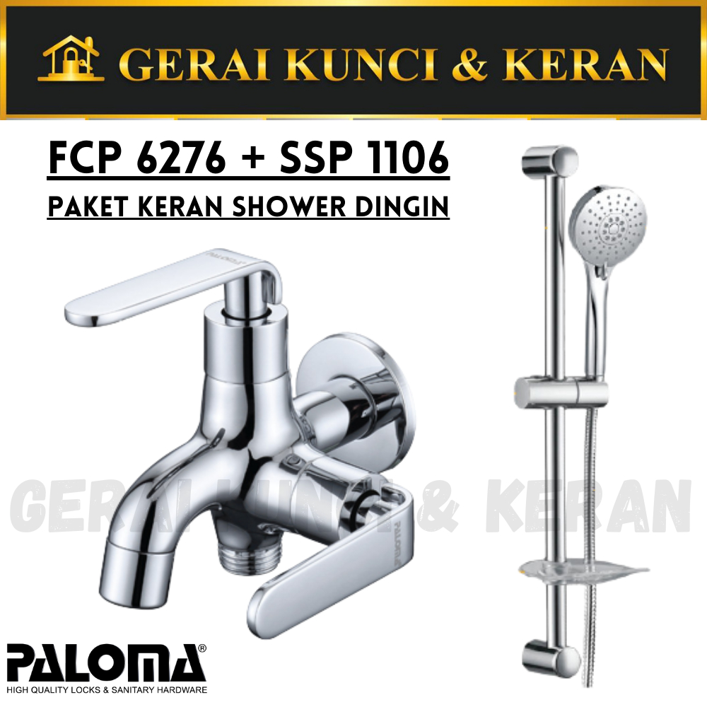 PALOMA FCP 6276 SSP 1106 Paket Keran Cabang Shower Set Tiang