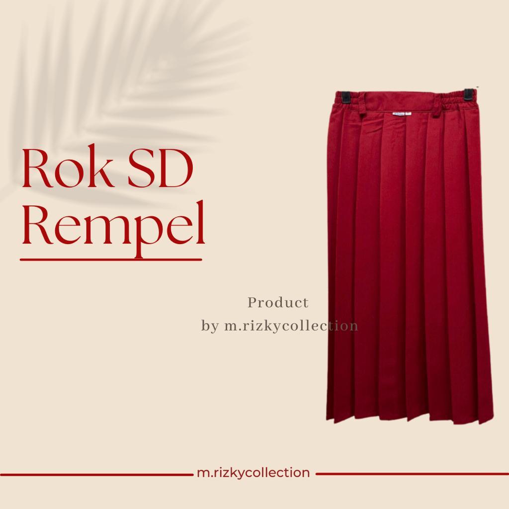 SERAGAM SEKOLAH ROK SD SERAGAM SD ROK REMPEL ROK MERAH SD ROK MERAH PANJANG SD/ m.rizkycollection