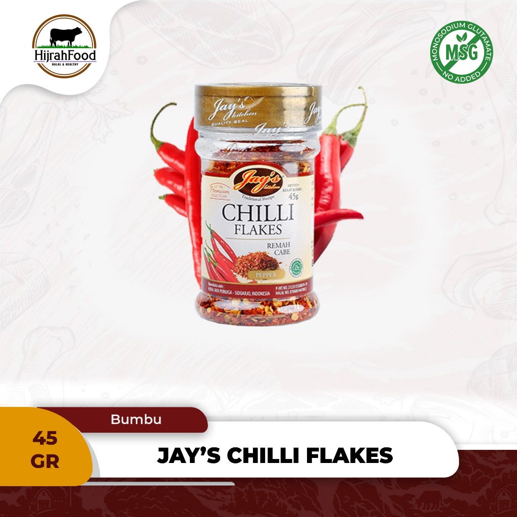 

Jay's Kitchen Chili Flakes / Remah Cabai / Cabe Kering (45 gr)