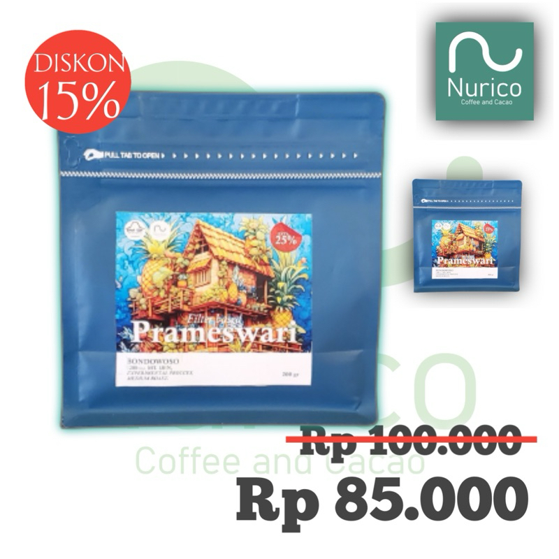 

biji kopi arabika prameswari experimental 200gr