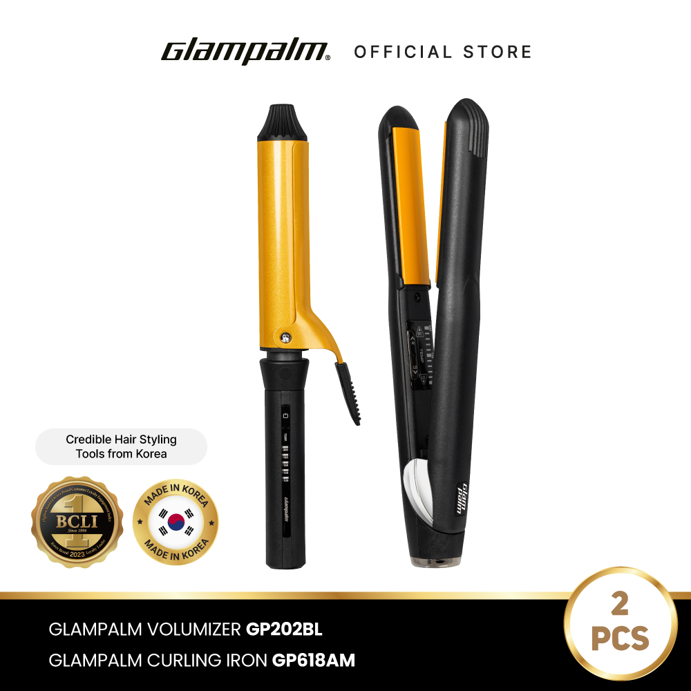 Paket Glampalm Catokan Volumizer GP202BL - Pengeriting Rambut GP618AM
