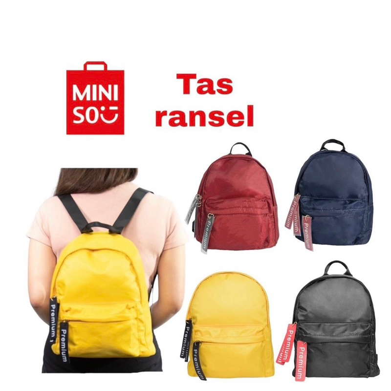 MINISO tas ransel BACKPACK COLOR / TAS PUNGGUNG