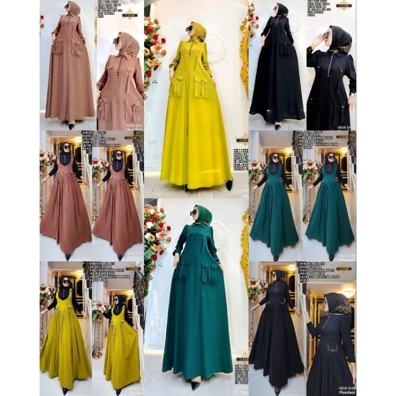 New Dress + Overall Set Katun Linen Ori SHR