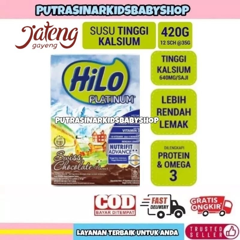 

Sekar_Shop07 [] Hilo Platinum Cokelat 420G Susu Coklat Tinggi Kalsium 420 G Gram Swiss Chocolate