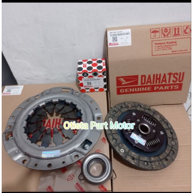 kopling set daihatsu xenia 1.0 1000cc kampas matahari deklaher original daihatsu