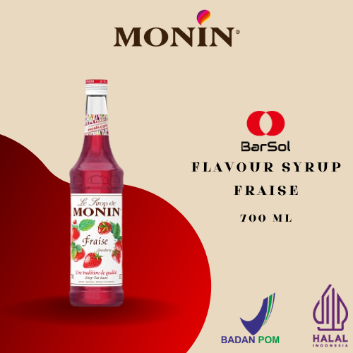 

Monin Syrup Fraise (Strawberry) 700 Ml - Barsol Indonesia