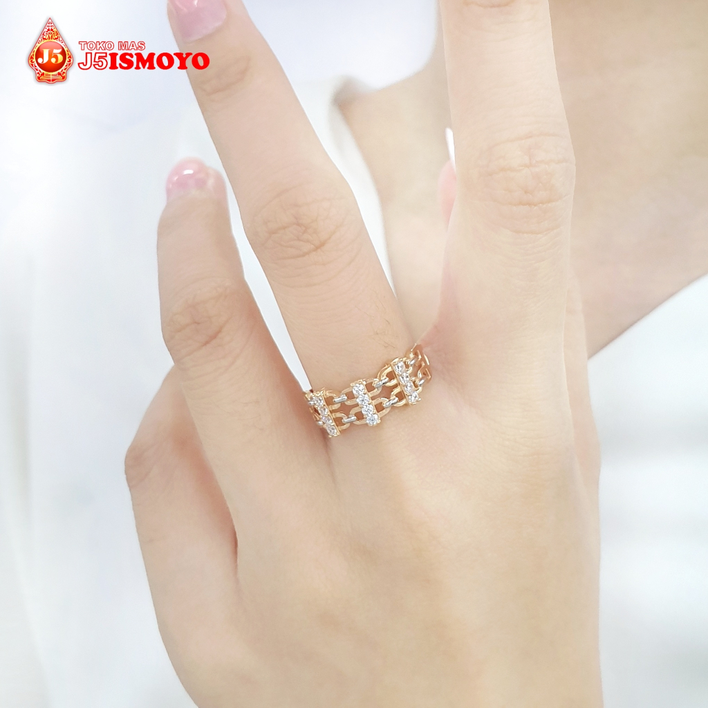 Cincin Emas Asli 10 Karat Ghea J5 Ismoyo