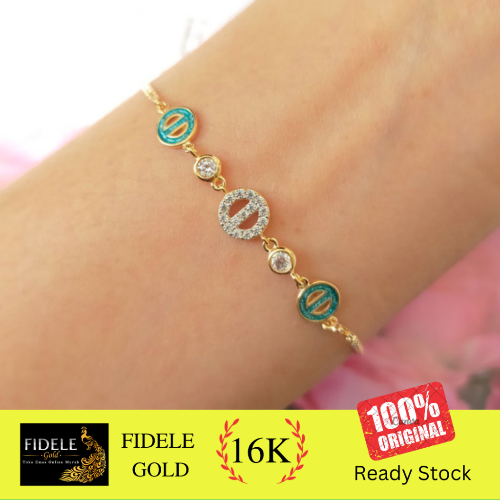 Gelang fashion terbaru lotus gold emas 70% emas asli surabaya