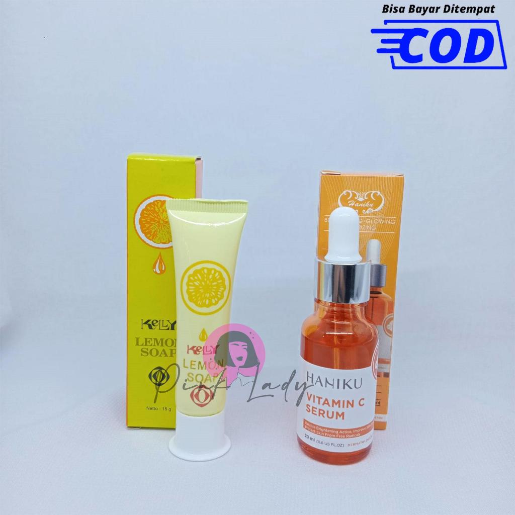 Kelly Lemon Soap Kelly 15gr / Sabun Pembersih Wajah Dan Serum Vitamin C 20ml BPOM