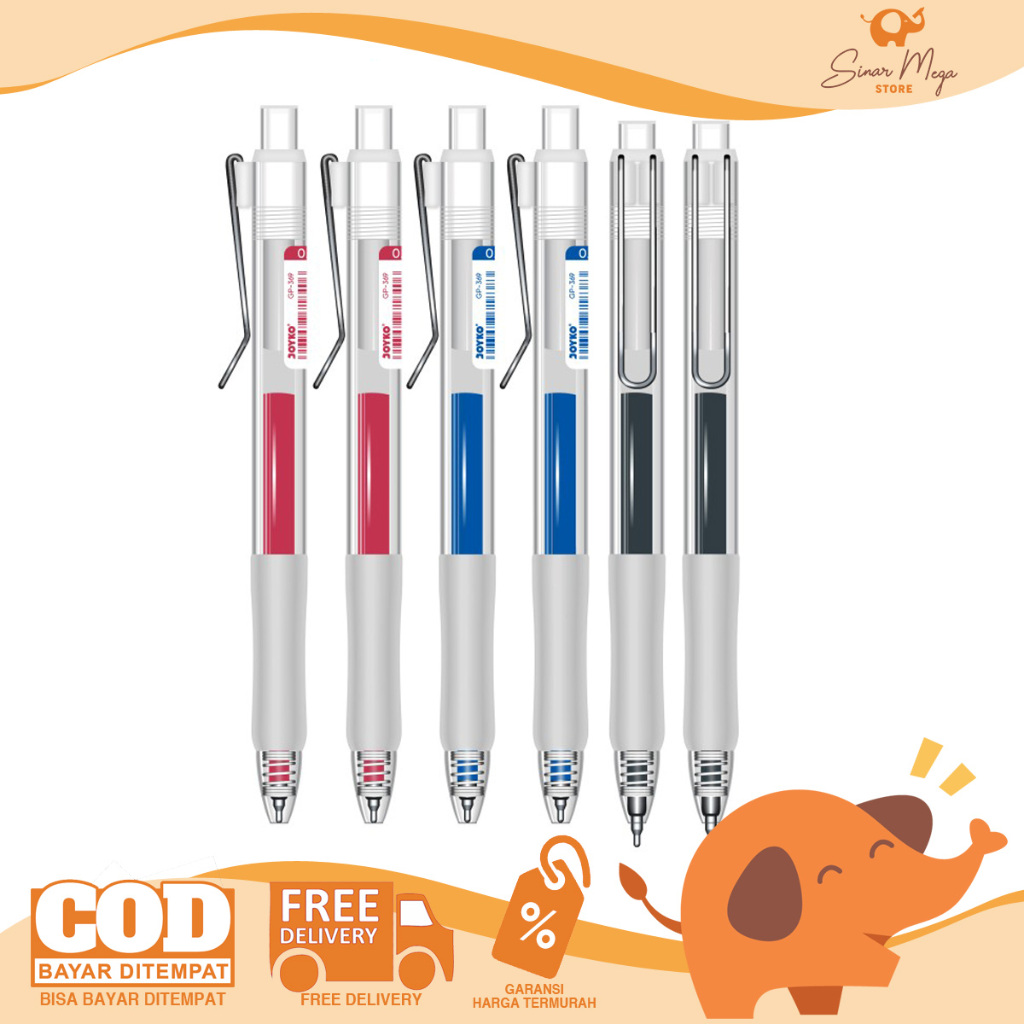 

Joyko Gel Pen 0.5mm GP-369 Metaru Gel Pulpen Gel Pen Semi Needle Tip