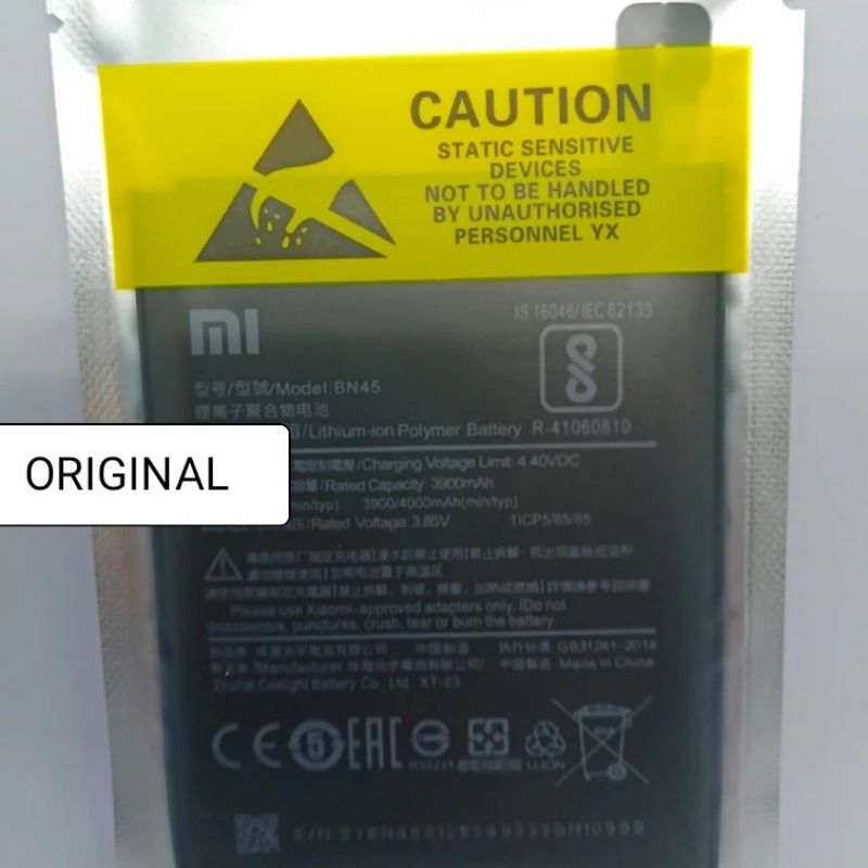 baterai xiaomi  Redmi Note 5 , Redmi Note 5 Pro ,BN 45  baterai baterai baterry xiaomi bn45  Redmi N
