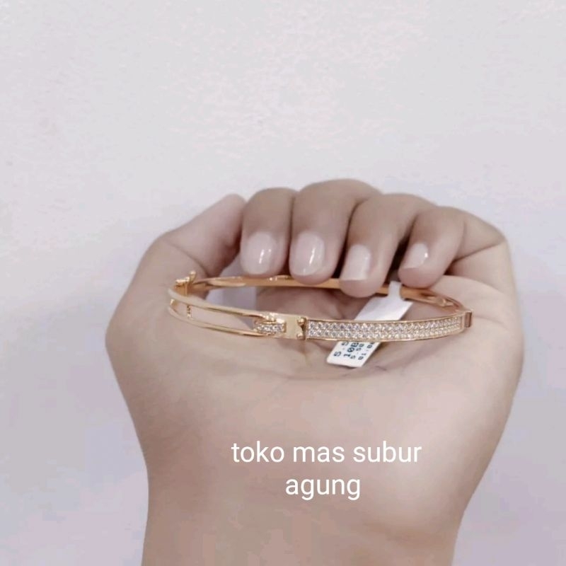 gelang bangle permata cantik elegan produk hala gold emas asli