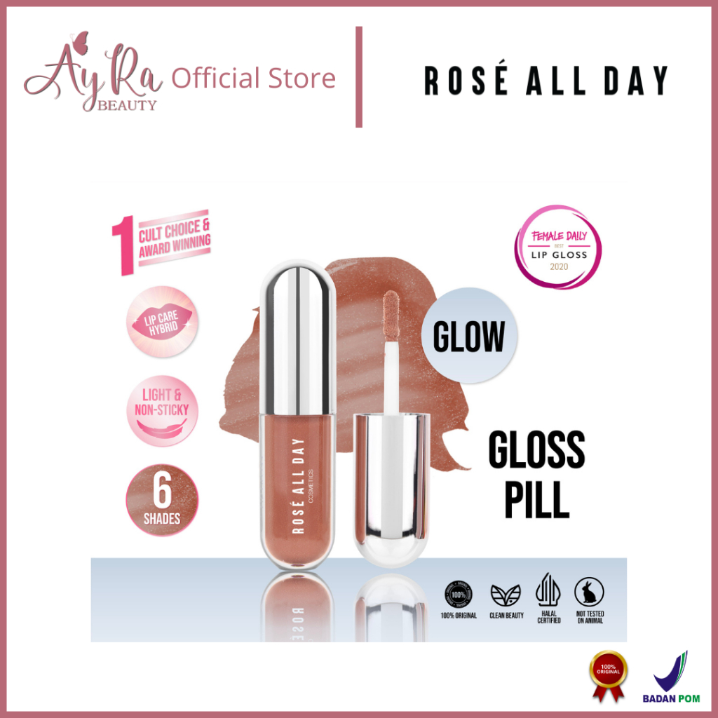 AyRa Beauty - Rosé All Day Lip Gloss Glow Pill