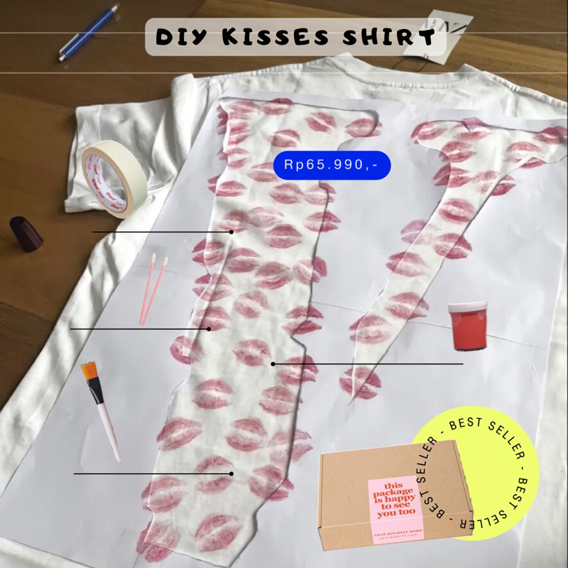 (freebox&kertas setrika)DIY T-SHIRT KISS | KAOS TSHIRT KISS DIY | DIY KISS TSHIRT | KAOS KISS