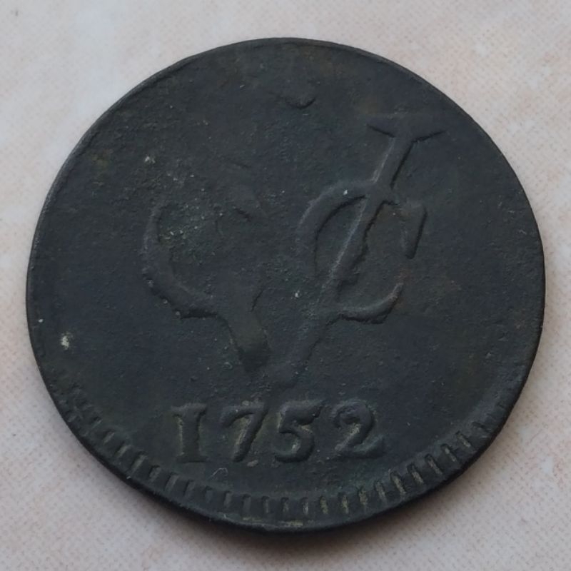 Koin Kuno 1 Doit VOC 1752 Holland - YN751