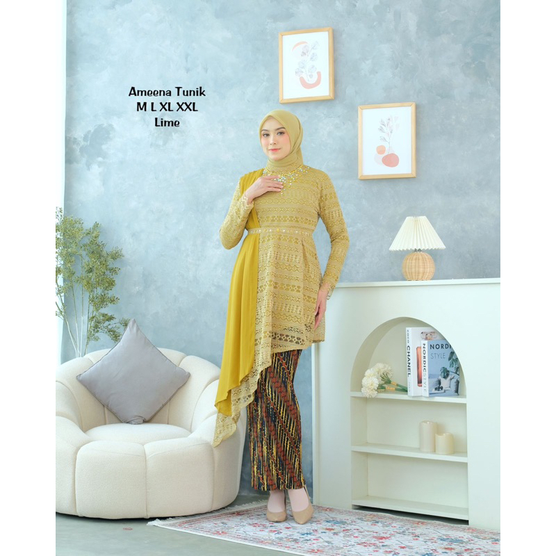 NEW AMEENA TUNIK/SET TUNIK AMEENA/SET TUNIK BROKAT/SET TUNIK DELISA/SET TUNIK SELENDANG/TUNIK TERBAR