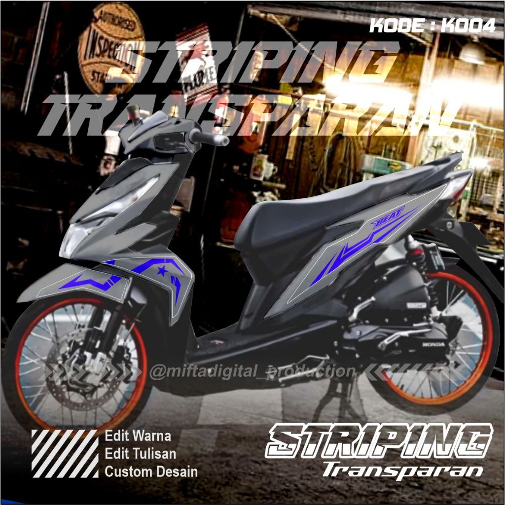Striping Motor Beat FI Full Body - Beat Street - Beat Esp - Beat Street Esp - Striping Sticker Beat 