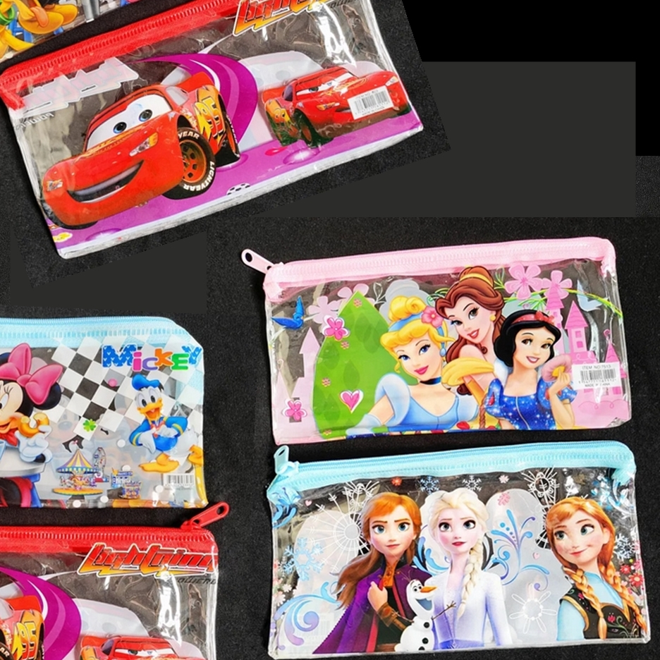 

TEMPAT PENSIL TRANSPARAN KARAKTER KARTUN / KOTAK TEMPAT PENSIL KOREA / PENCIL CASE