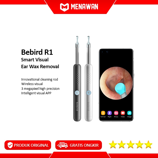 Bebird R1 Smart Visual Ear Wax Removal Korek Kuping Kamera Endoskopi Wireless Original
