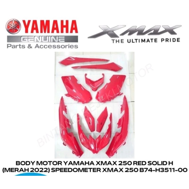 Body xmax full set body halus xmax 250 MERAH GLOSSY original yamaha