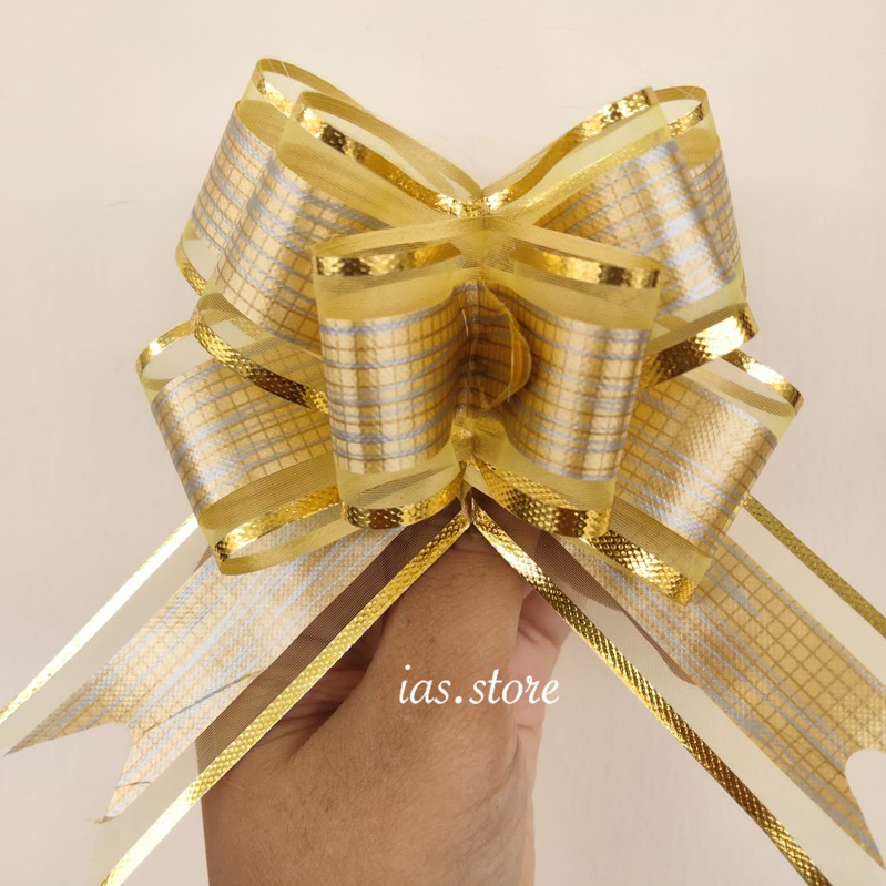 

[isi 10pcs] Premium Pita Tarik 32mm Motif Lace Gold Silver