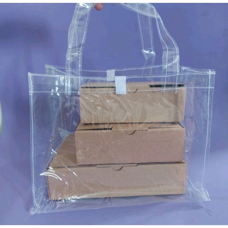 

Tas Mika Transparan Goodie Bag Souvenir Hampers Ukuran 25×20×20