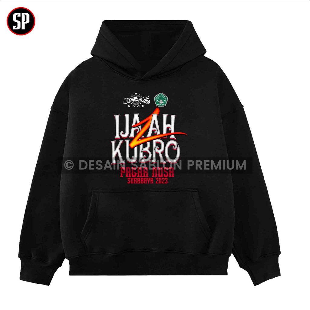 Jaket Hoodie dan kaos IJAZAH KUBRO PAGAR NUSA SURABAYA 2023 TERBARU BAHAN KATUN ADEM DAN TEBAL - Sov