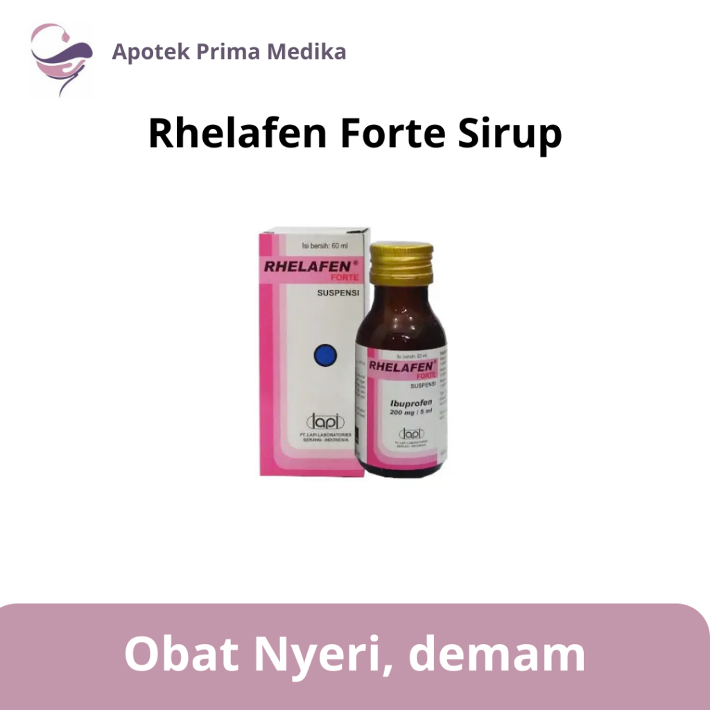 RHELAFEN FORTE 60 ML - Ibuprofen Sirup - Obat Demam Sakit Kepala Sakit Gigi