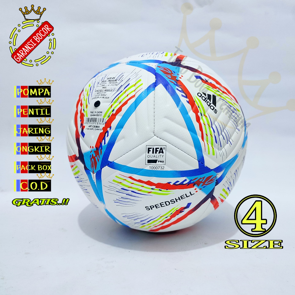 Bola Sepak Size 4 Adidas AL-RIHLA Import Original Training Match