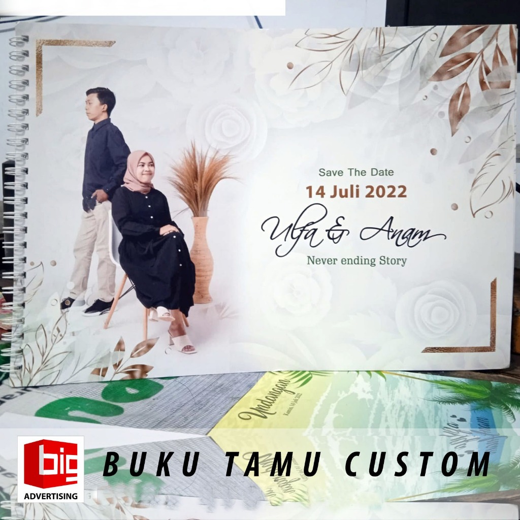 BUKU TAMU PERNIKAHAN CUSTOM CETAK CEPAT