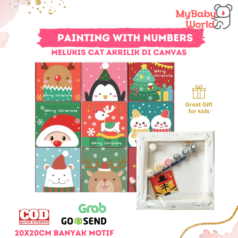 

MBW - Paint with Numbers Tool Kit Kreatifitas Melukis Canvas Anak Cat Kuas Akrilik Painting Creative