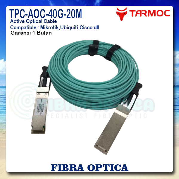 Tarmoc TPC-AOC-40G-20M | Active Optical Cable QSFP+ 20 Meter