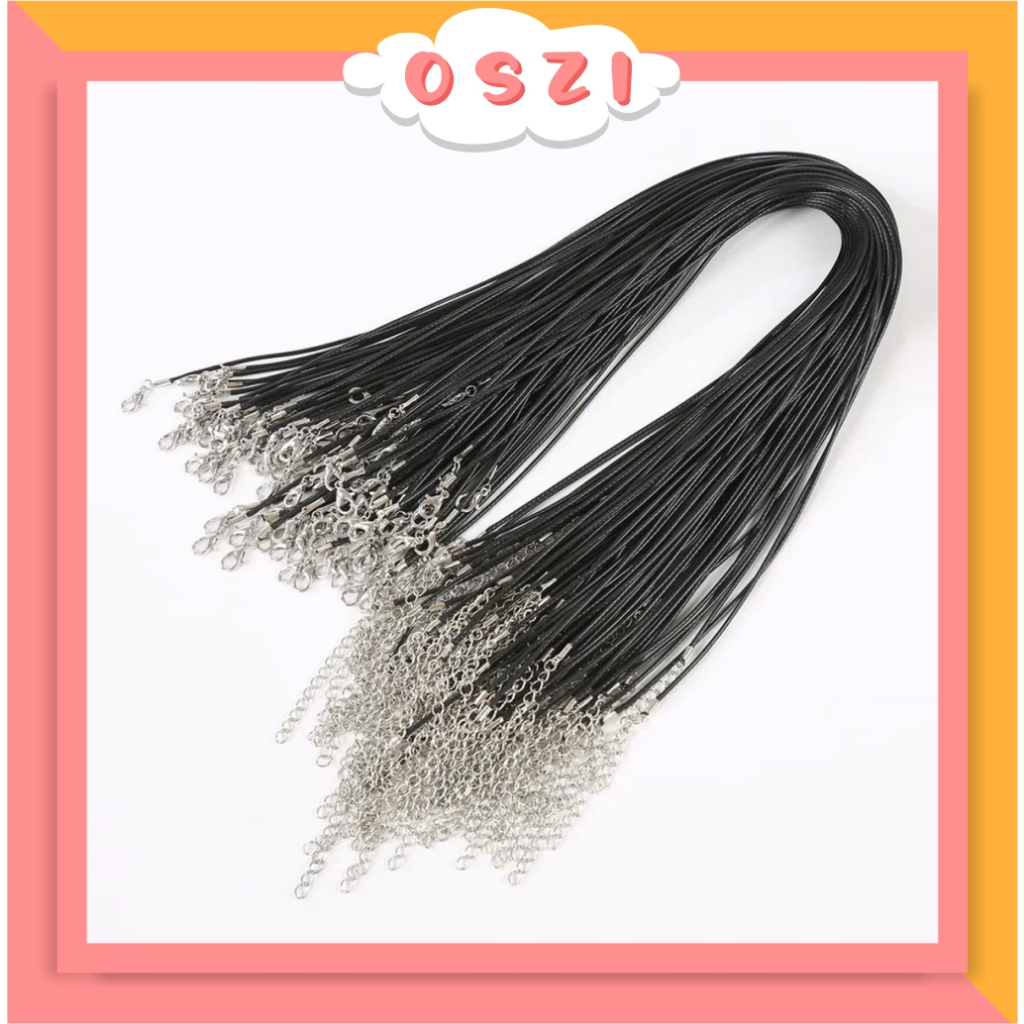 OSZI Kalung Tali Kulit Waterproof Necklace Pria Wanita A109