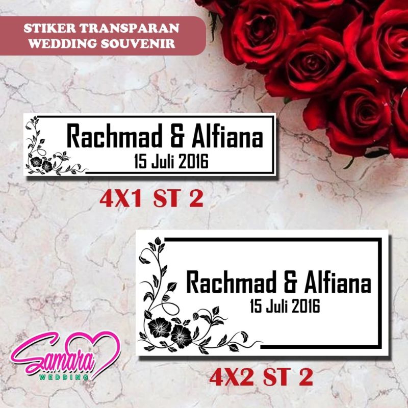 

Stiker transparan persegi panjang