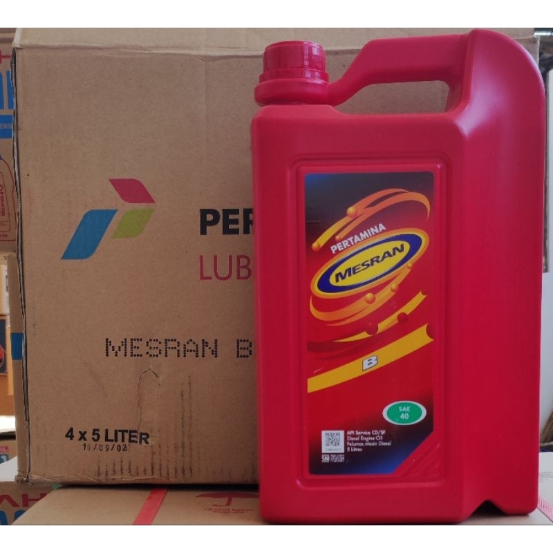 Oli Mesran B Pertamina SAE 40 5Liter  1dus (4galon)