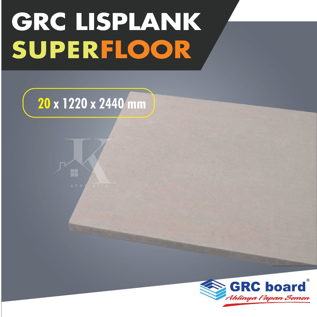 Super Floor Grc 20mm / Super Panel / Papan Lantai Grc 1.22X 2.44 m