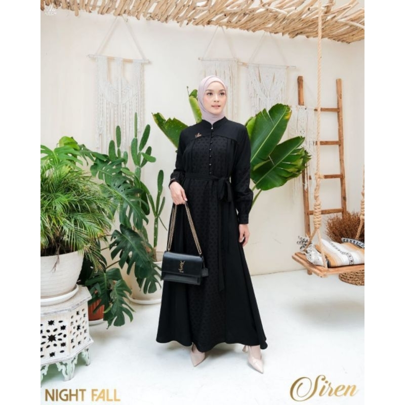 GAMIS POLOS - GAMIS HITAM - ADEN - SIREN DRESS