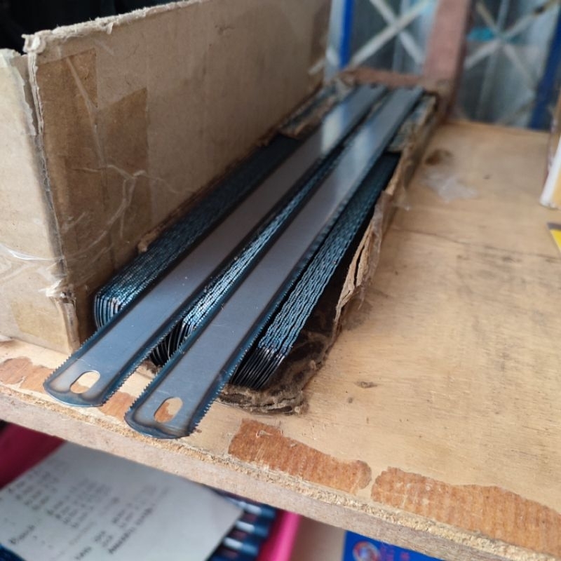 Mata Gergaji Besi dua 2 sisi bolak balik double dobel 12" potong pipa kerajinan tangan 12 inch