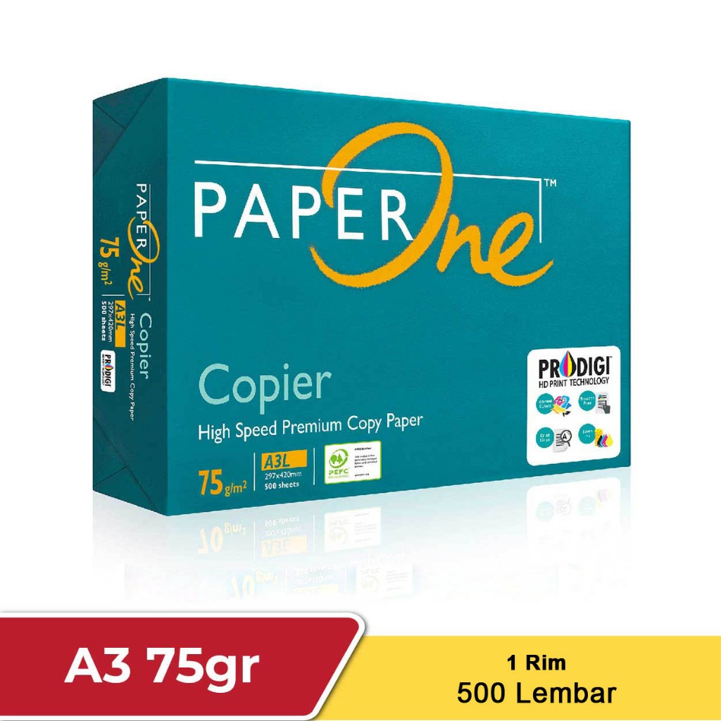 

Kertas HVS A3 75 Gsm PaperOne SIDU 1 Rim (500 Lembar)