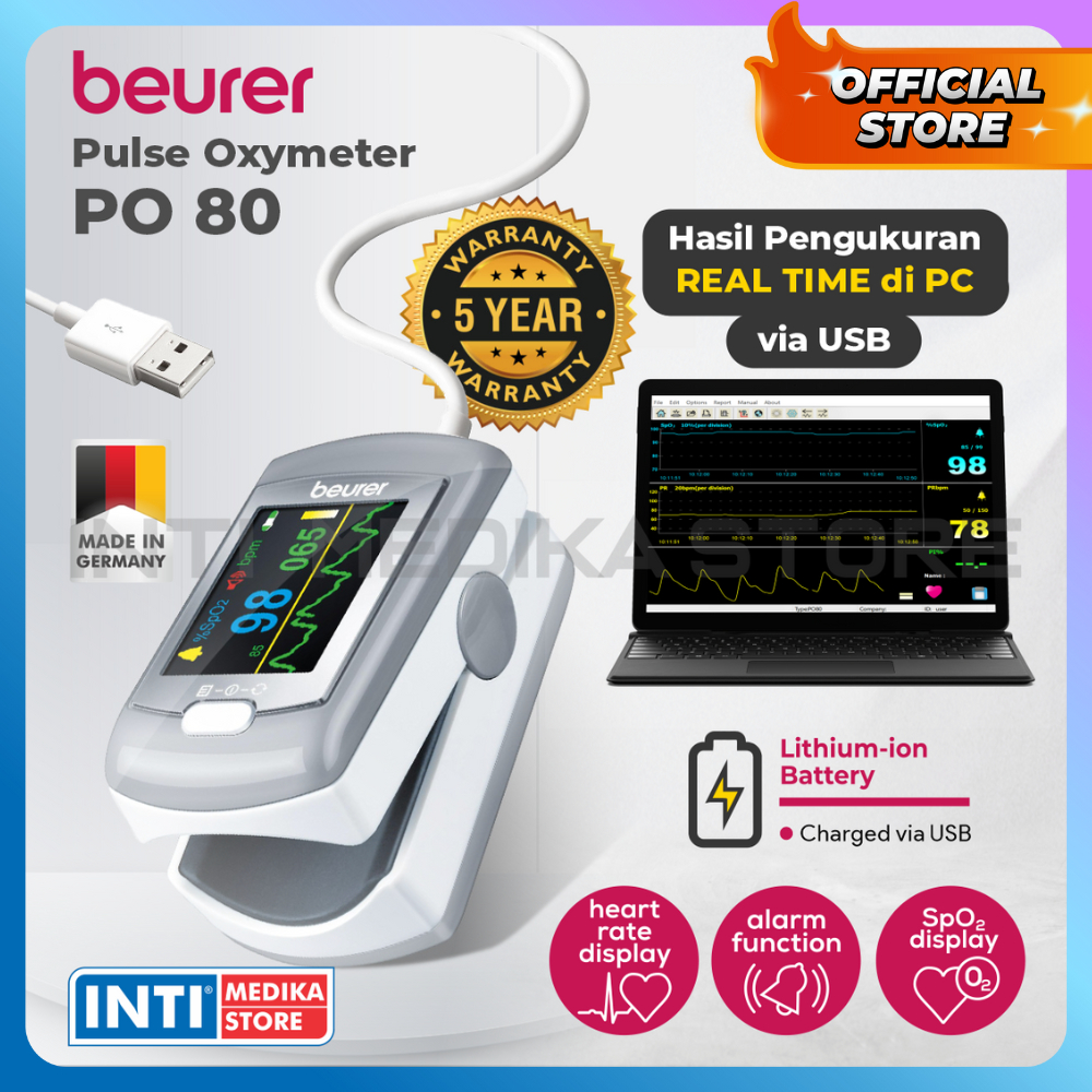 BEURER - Pulse Oxymeter PO 80 | Pulse Oximeter Fingertip Beurer