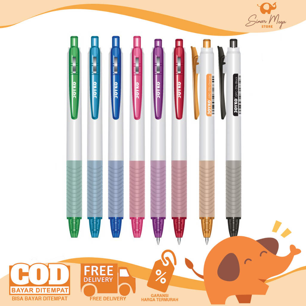 

Joyko Color Gel Pen 0.5mm GPC-374 Pulpen Pena Gel Warna Warni