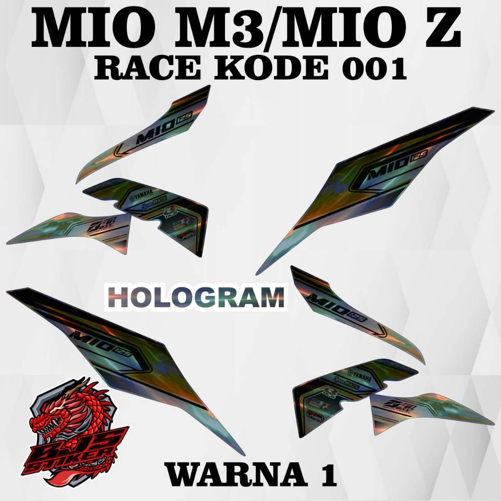 [COD] Stiker Sticker Striping hologram Mio m3 race 001