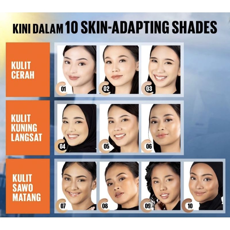 Maybelline Fit Me Fresh Tint 3In1 Foundation With Sunscreen SPF 50 - 30ml