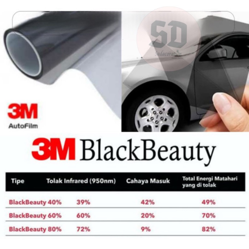 KACA  FILM 3M BLACK BEAUTY garansi Kaca film mobil stiker Kaca film Original Harga Promo