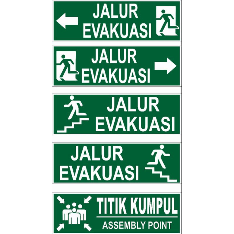 STIKER JALUR EVAKUASI TITIK KUMPUL