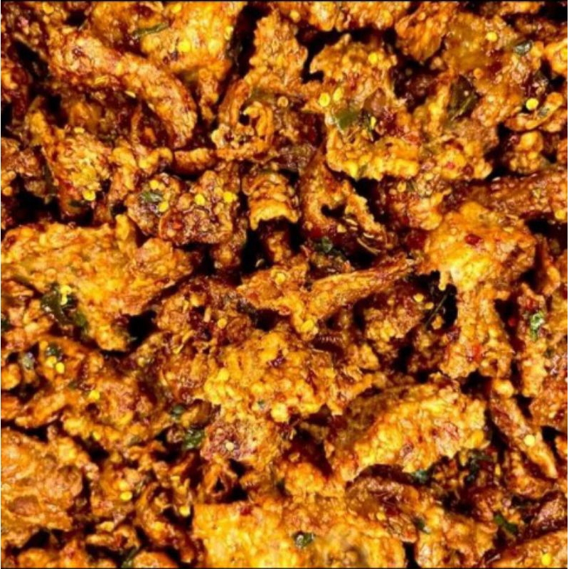 

Kulit ayam pedas daun jeruk 1kg