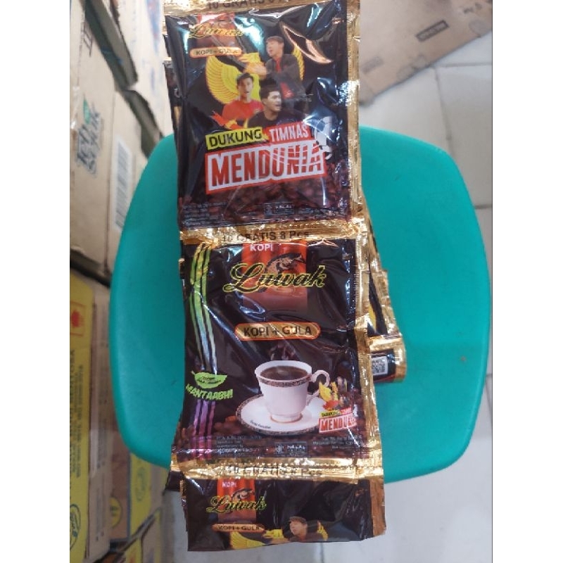 

Kopi Luwak HITAM Kopi + Gula PROMO 1 RENCENG ISI 15 SACHET